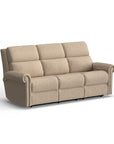 Bernard - Power Reclining Sofa With Console, Power Headrests & Lumbar, Nailhead Trim