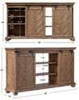 Primalia - Barn Door Media Console - Light Brown