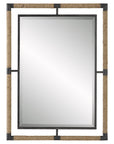 Melville - Iron & Rope Mirror - Light Brown