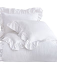 Lily - King Washed Linen Comforter Set Set of 3 - White