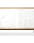 Weimar - 2 Door Cabinet - White / Woodtone