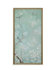 Birds And Flowers I Framed Print - Light Blue