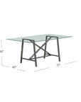 Ross - Rectangle Dining Table - Gray