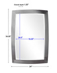 Haskill - Mirror - Brushed Nickel