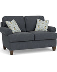Moxy - Fabric Loveseat, T-Shaped Seat Cushion, Curved Sock Arms