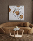 Rhetoric Canvas Art - White / Light Brown