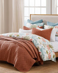 Oceania - King Duvet Cover Set Set of 3 - Coral