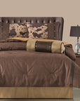 Caldwell - Queen Comforter Set Set of 5 - Brown
