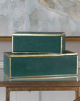 Karis - Boxes (Set of 2) - Emerald Green