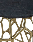 Ariel - Short End Table - Black / Gold