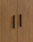 Mebarak - Reeded 2 Door Cabinet - Bronze,White,Woodtone