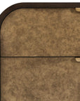Byrams - 3 Drawer Oak Chest - Brown / Gold / Woodtone