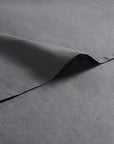 Stonewashed Cotton Waffle Weave - King Duvet Cover Set Set of 3 - Slate