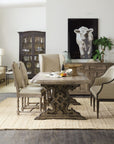 La Grange - Le Vieux 86" Double Pedestal Table With 2-18" Leaves - Light Brown