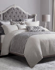 Matelasse - King Duvet Cover Set Set of 3 - Gray