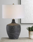 Graphite - Ribbed Table Lamp - Black