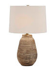 Tonachio - Etched Urn Table Lamp - Brown