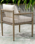 Borneo - Outdoor Dining Chair - White / Dark Gray