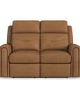 Felix - Power Reclining Loveseat With Console, Power Headrest, Lumbar, Heat & Massage