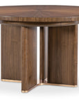 Eleana - Round Dining Table With One Leaf - Medium Wood