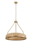 Ladakh - 9 Light Round Wicker Pendant - Gold