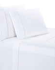 Laurel Sheet - Twin 350TC Laurel Embroidered Border Sheet Set Set of 3 - Blush