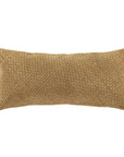 Genuine Leather - Woven Suede Lumbar Pillow - Butterscotch