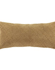 Genuine Leather - Woven Suede Lumbar Pillow - Butterscotch