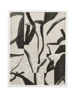 Ink Maze I Framed Print - Gray / Black