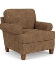 Moxy - Fabric Arm Chair, T-Shaped Seat Cushion, Curved Sock Arms
