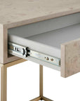 Pembrook - Side Table - Light Washed / Brass