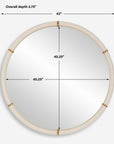 Cyprus - Round Mirror - White