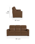Dutch - Power Reclining Sofa With Console, Power Headrest, & Lumbar
