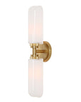 Wellsville - 2 Light Brass Sconce - White / Gold