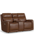 Alister - Power Gliding Loveseat With Console, Power Headrests & Lumbar