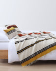 Solola - Handwoven Square Pillow - Brown / Natural