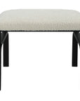 Diverge - White Shearling Small Bench