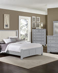 Bonanza - Linen Upholstered Bed With Mansion Footboard