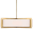 Cresson - 4 Light Drum Pendant - White / Gold