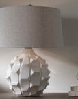 Guerina - Scalloped Lamp - White