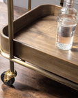 Commerce And Market - Walnut Wine and Bar Cart - Light Caramel