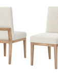 Dovetail - Upholstered Side Chair - Bleached White Legs