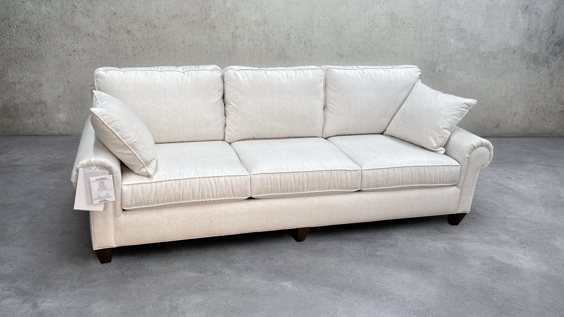 Final Closeout: Bassett True Custom XL Panel Arm Sofa