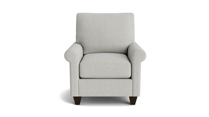 True Custom Roll Arm Accent Chair