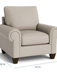True Custom Panel Arm Accent Chair