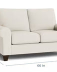True Custom Roll Arm Loveseat