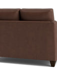True Custom Leather Slope Arm Loveseat