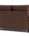 True Custom Leather Large Panel Arm Loveseat
