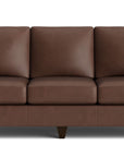 True Custom Leather Roll Arm Sofa
