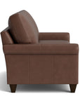 True Custom Leather Roll Arm Sofa